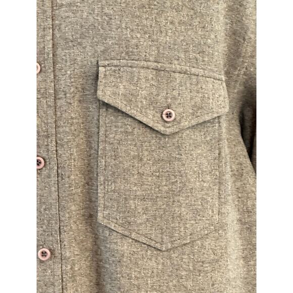 PENDLETON 'Outdoorsman' 100% Wool Long Sleeve Shirt Flap Pockets-Men's Size L - Picture 4 of 12